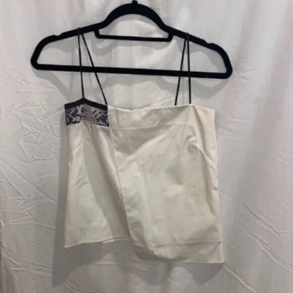 Helmut Lang Top white and snake skin tank size P - Picture 2 of 2